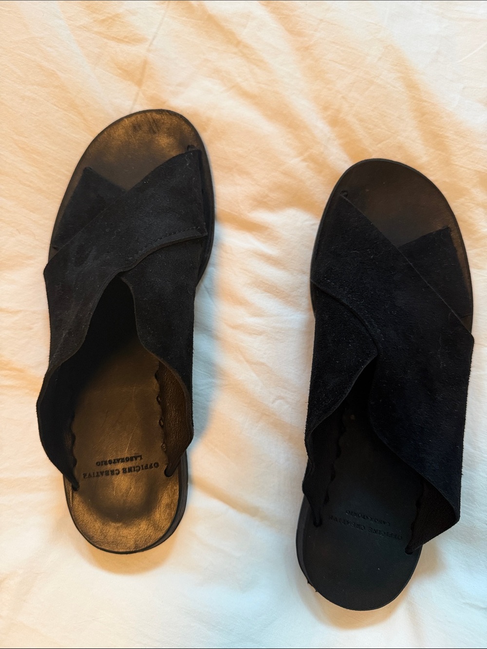 Gorgeous black suede sandals